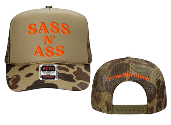 Sass N' Ass Green Camo Hat