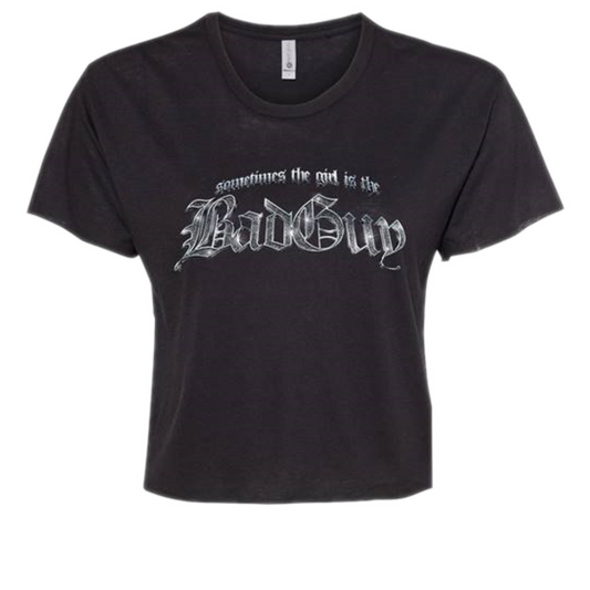 Black Bad Guy Crop Tee