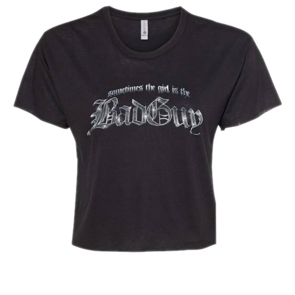 Black Bad Guy Crop Tee