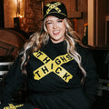 Black Thick Thighs Pullover Hoodie